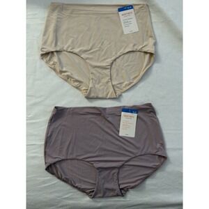NEW Warners Briefs Smooth It Over Pinch-Free 2 Pair Hi-cut High Waist XLarge 8